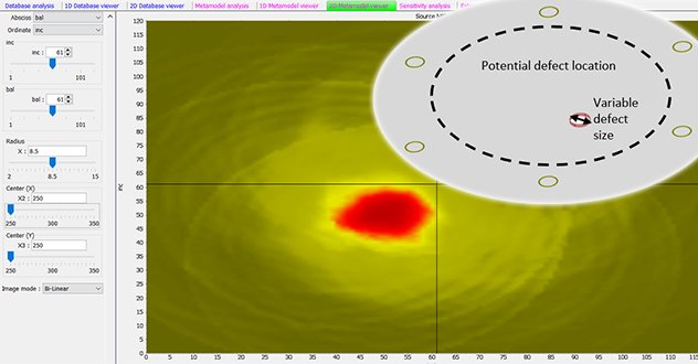 Image : Damage monitoring with CIVA SHM